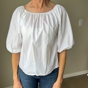 Anthropologie Holding Horses 3/4 sleeve white blouse